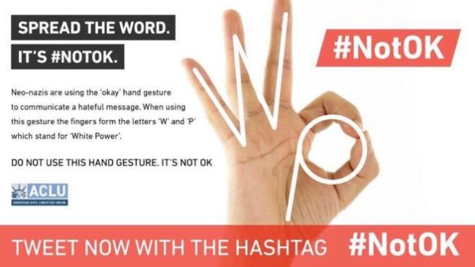 Liberals think ok is symbol of white supremacy. Thoughts?