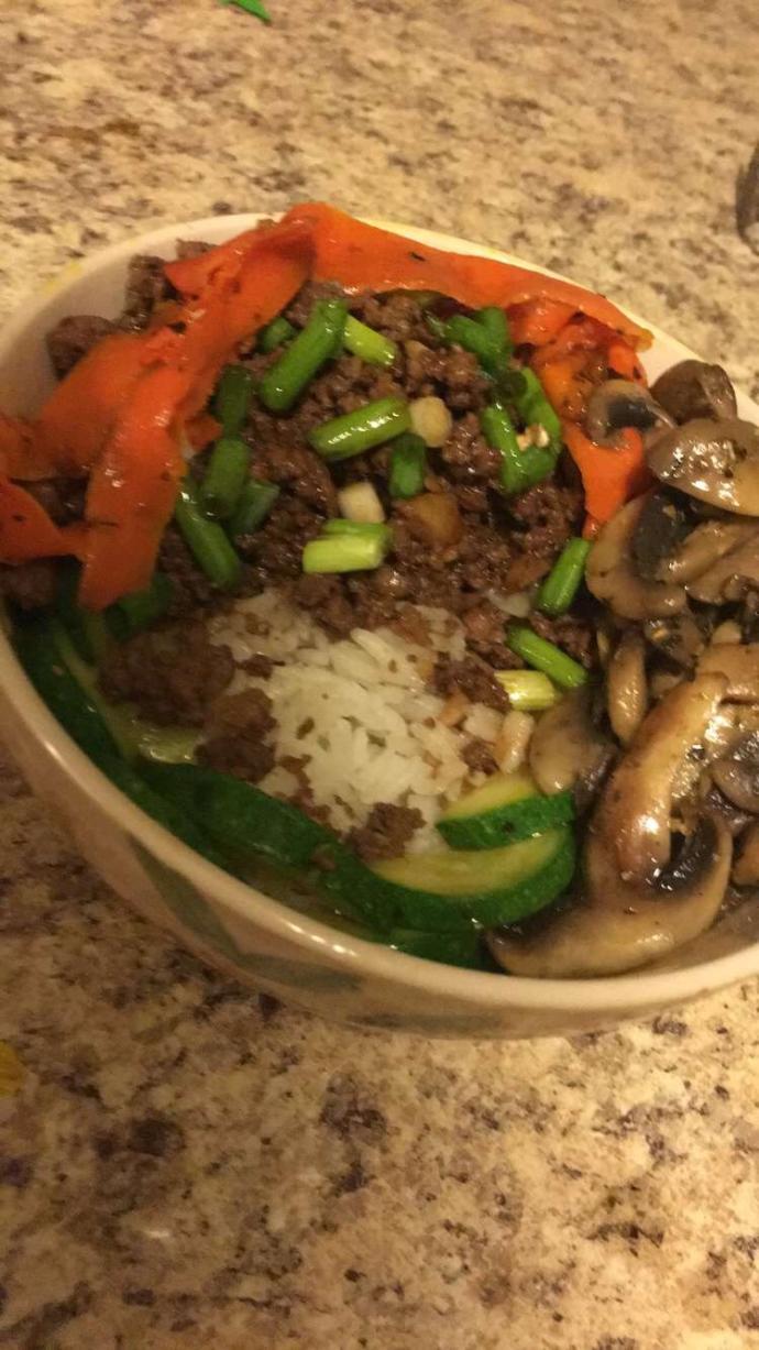 How does my Korean beef rice look?