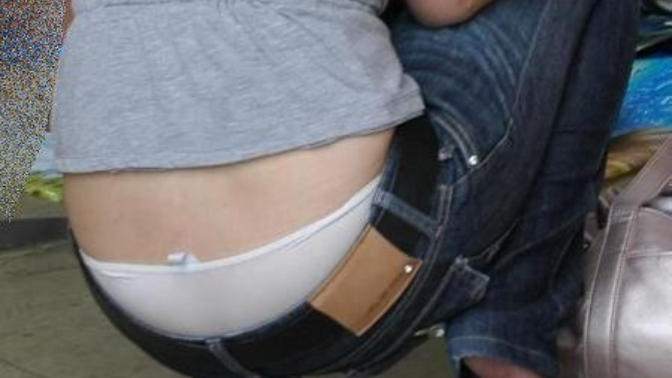 Girls, does bending down knowing under is showing bother you?
