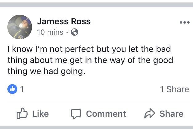 Me and my boyfriend had a little fight and instead of telling me these things in person he put it on Facebook? We live together?