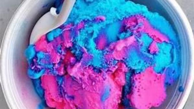 Which Ice cream flavor looks better: Cotton Candy or Birthday Cake?
