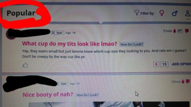 Should guys start asking questions like these? Is G@G sinking to a new level with these questions on popular?