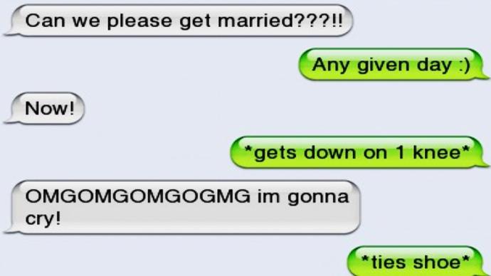 Girls, how would you feel or react if your man proposed to you through a text message?