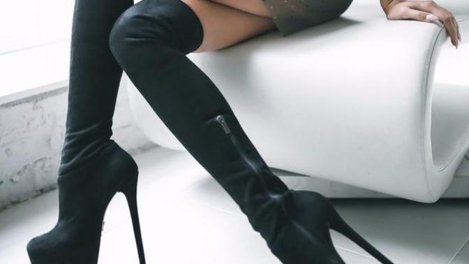 Girls, Hard to walk in high heel thigh high boots?