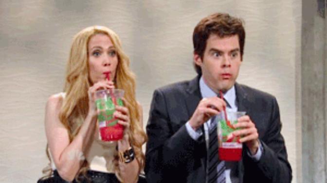 Has anyone here ever actually spit out their drink because someone told them something shocking?