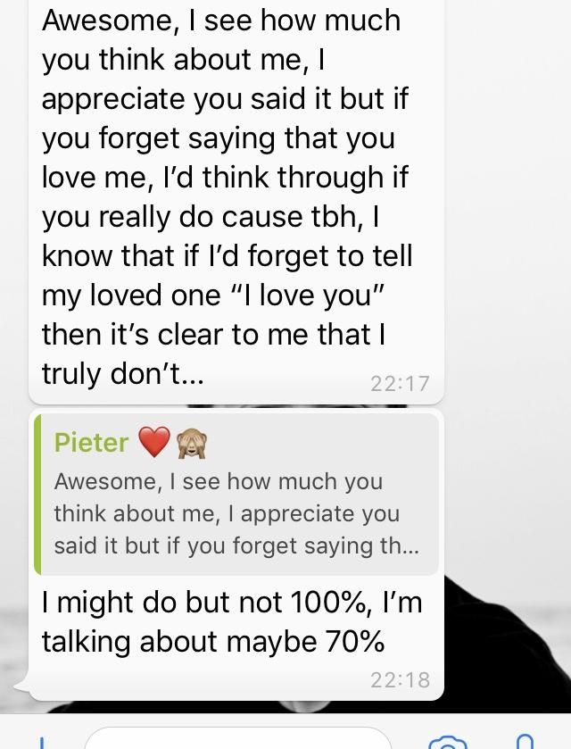 What do I reply to my boyfriend to this message he sent?