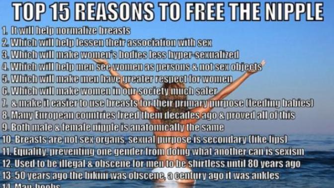 If women in public, tv and magazines were allowed to free the nipple and go topless would women's bodies be less sexualized by society?