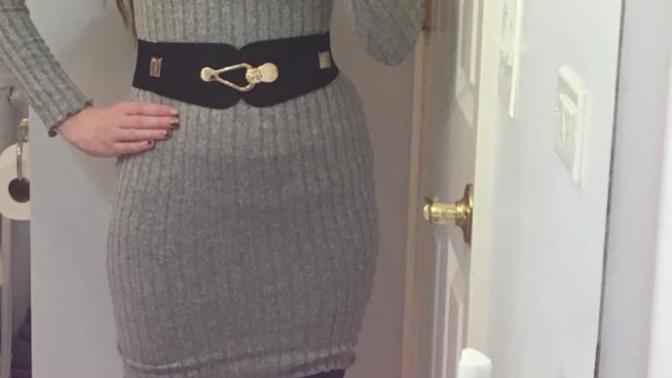 Does my new belt look good with this sweater dress?
