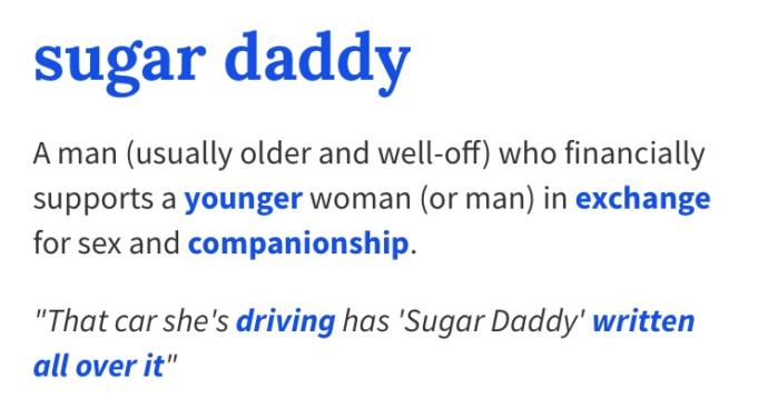 Girls, would you ever consider having a sugar daddy? Guys, would you ever consider being one?