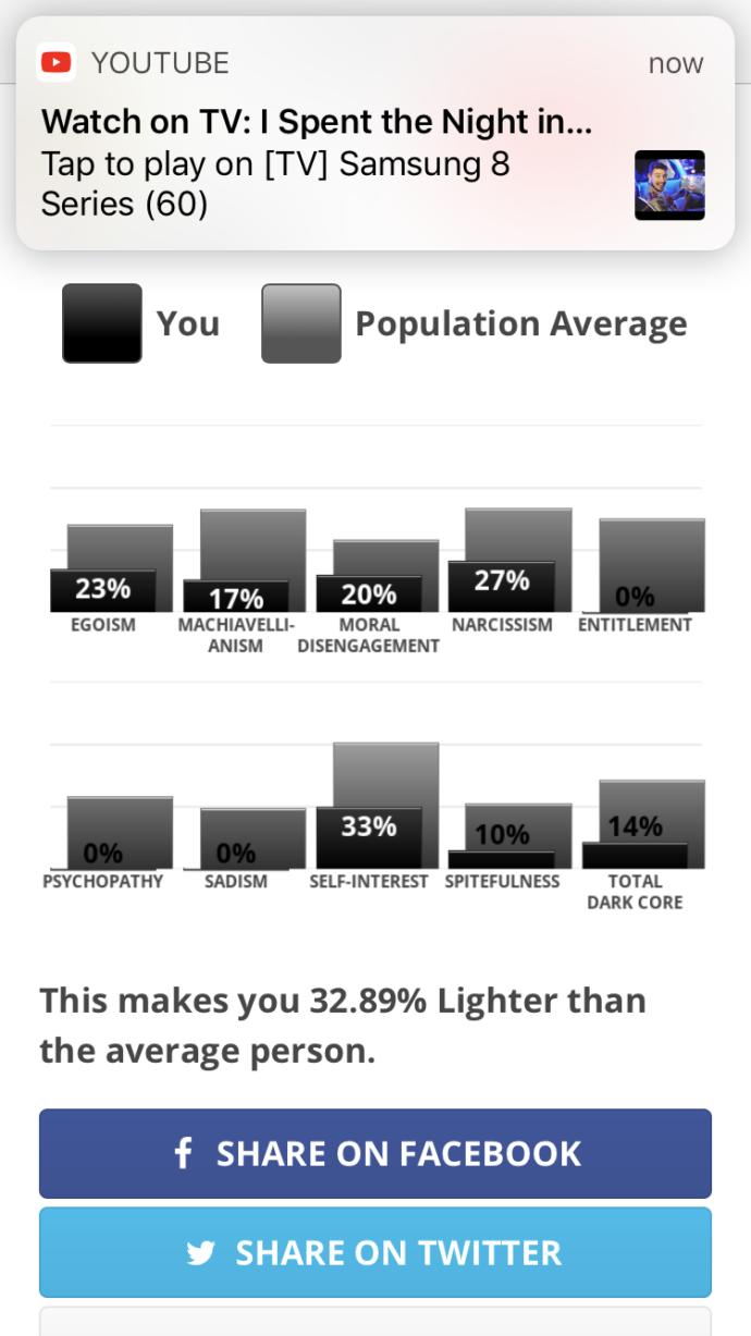 Dark Core Personality Test Results?