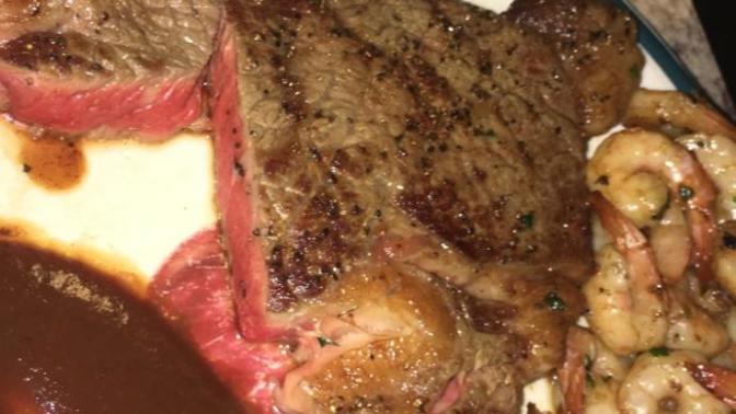 Rate my shrimp and steak combo?