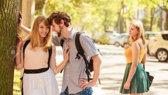Can a woman develope a crush on her male friend just because he have a girlfriend ?