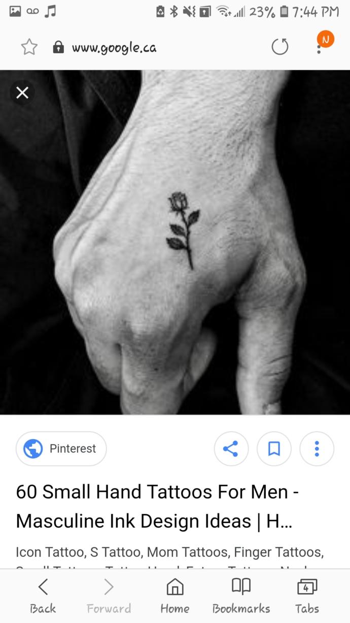 Is it okay to get a small rose tattoo on my hand?