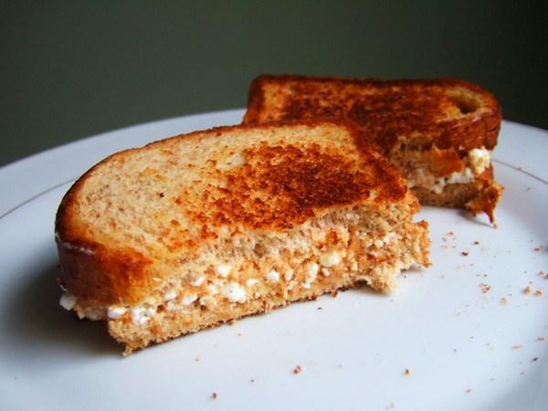 Have you ever tried peanut butter and cottage cheese sandwich?