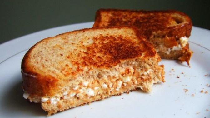 Have you ever tried peanut butter and cottage cheese sandwich?