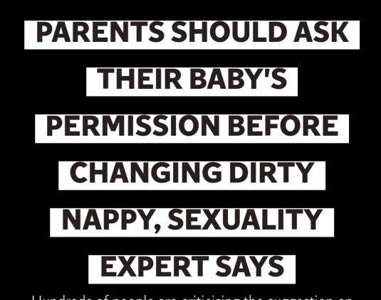 Is it child rape to change your baby's diaper without getting their consent?