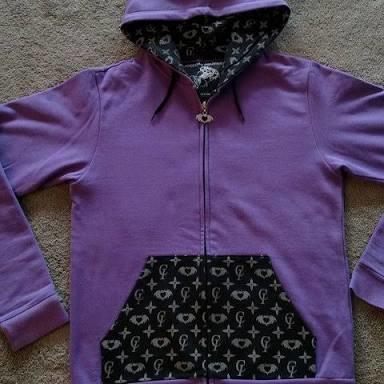 Black /grey / purple hoodie