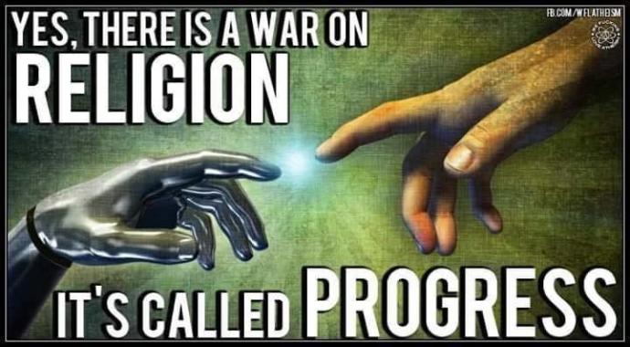 Do you believe progress and social equality can be achieved faster without religion??