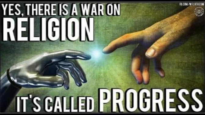 Do you believe progress and social equality can be achieved faster without religion?