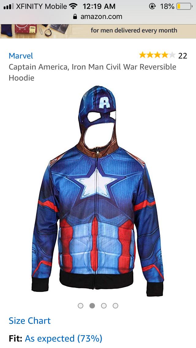 Marvel fans!!! I’m going as a female Captain America this Halloween and I need your opinion: Which hoodie?