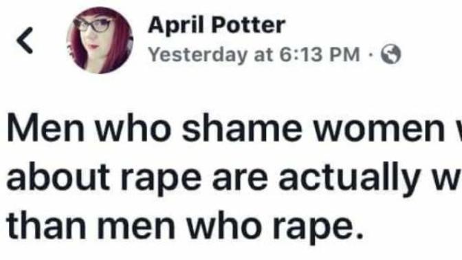 Are men who shame women who lie about rape actually worse than men who rape?