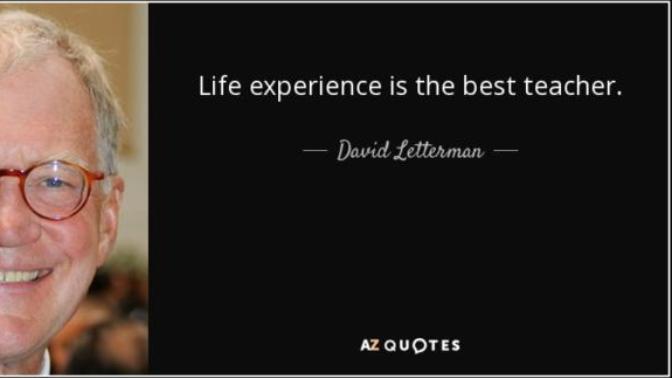 I would say that experiences help to bond us together, what in your life have you had an experience with the most?