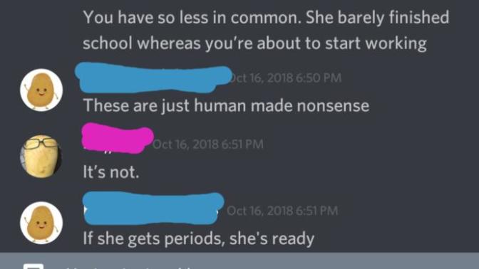 Do you agree with this guy's opinion on dating someone who is minor?