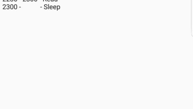 What does your Schedule look like?