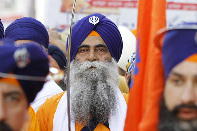 Long beard and turban