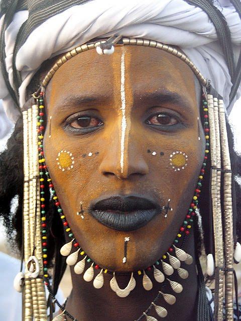 African tribe face paint