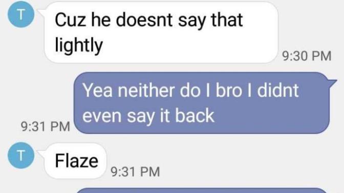So now im a treesh and thot for not saying it back?