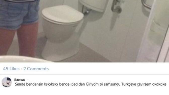 What did this Turkish person comment below on this foreign girl picture?