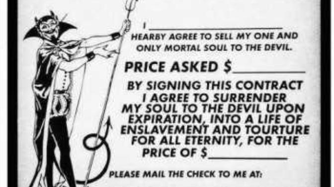 Would you sell your soul for money and fame?