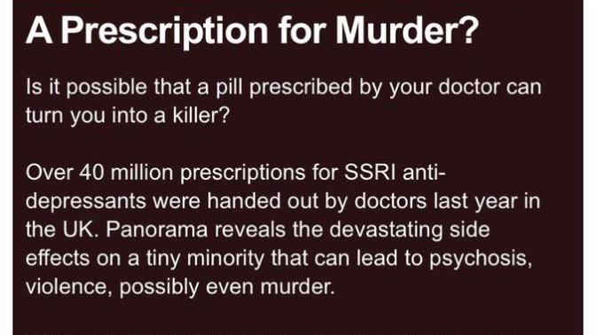 Mass shootings. Do you believe the number 1 cause of mass shootings in America is prescribed Anti-depressants?