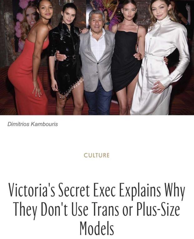 Thoughts on victoria secrets saying they dont hire plus size or transgender women?