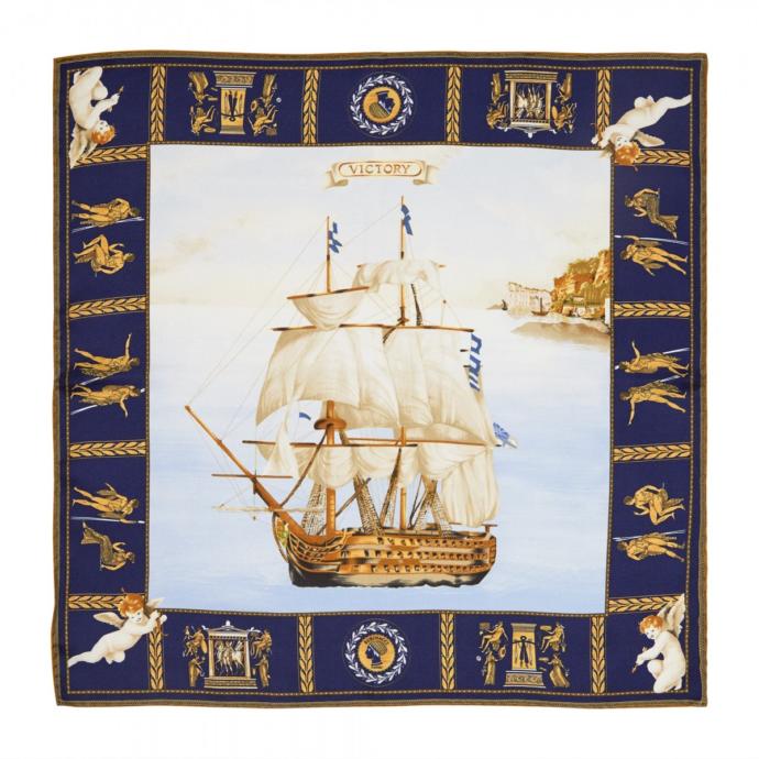 I know a navy suit is fashionable and good. what colour should my suit pocket square be? you may know this as a napkin / tissue guys have?