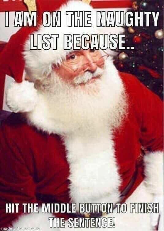 Why are you on the naughty list? Turn on text prediction to find your answer?