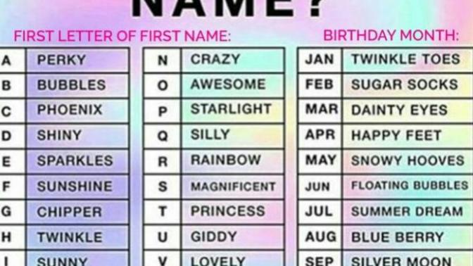 What is your unicorn name? Mine is Princess Blue Berry?