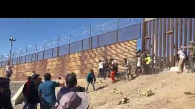 Migrant Caravan Trying To Illegally Enter The US Hit With Canister Of Tear Gas. Was This Justified?