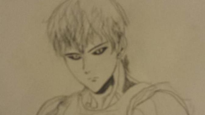 So I've been challenged by @SketchForger to draw Genos of one punch man. How does it look?