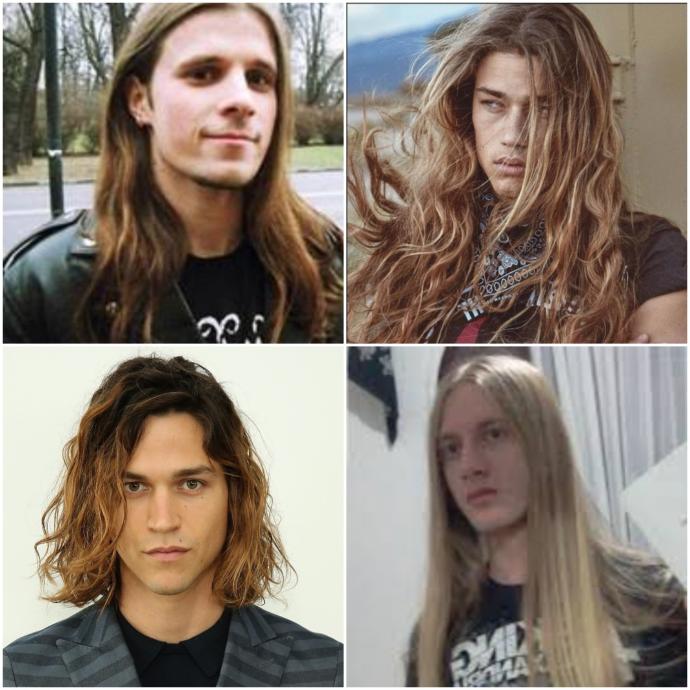Do men with LONG HAIR look better WITH or WITHOUT FACIAL HAIR?