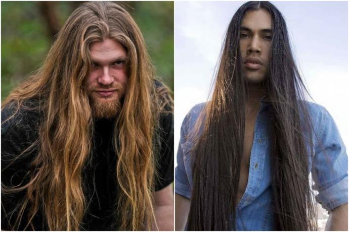 Do men with LONG HAIR look better WITH or WITHOUT FACIAL HAIR?