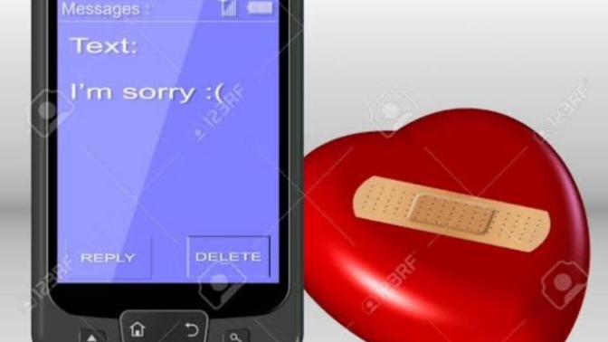 Would you accept an apology via text message?
