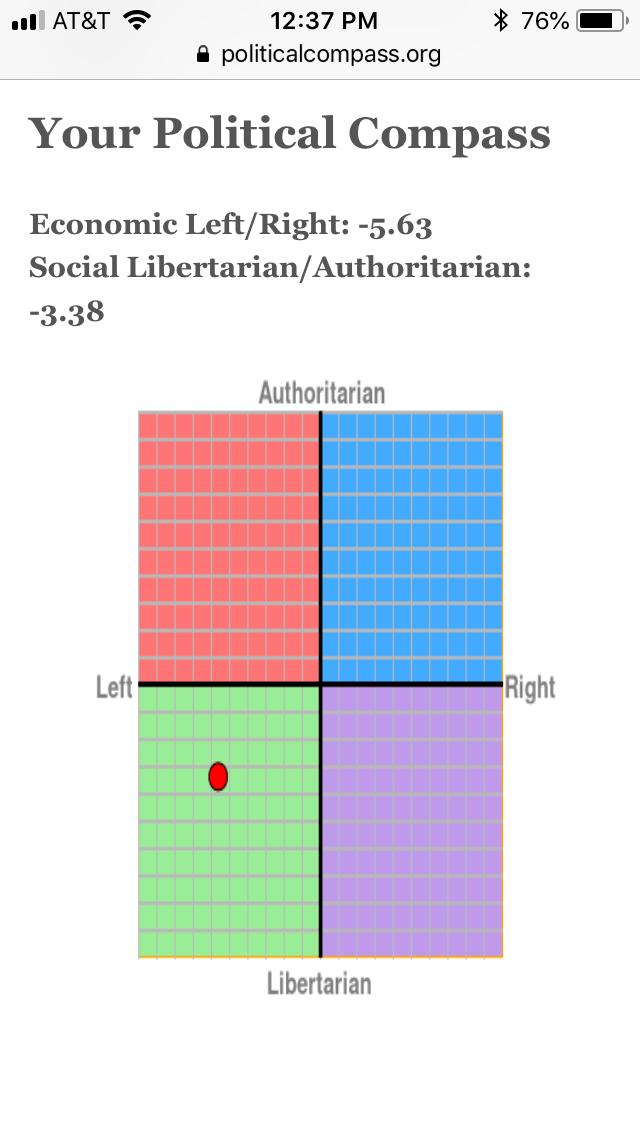 What is your political compass result?