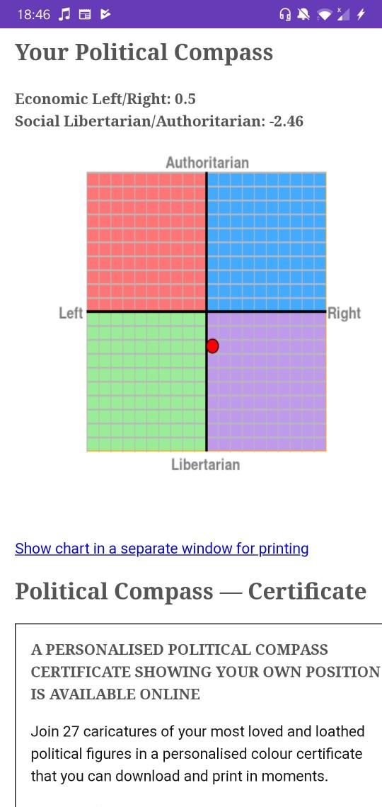 What is your political compass result?