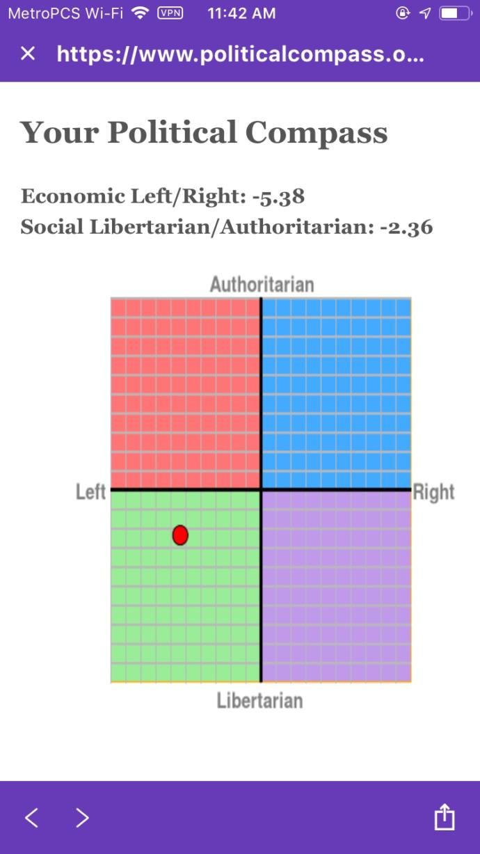 What is your political compass result?