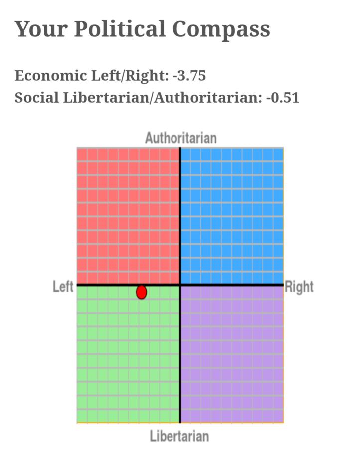 What is your political compass result?