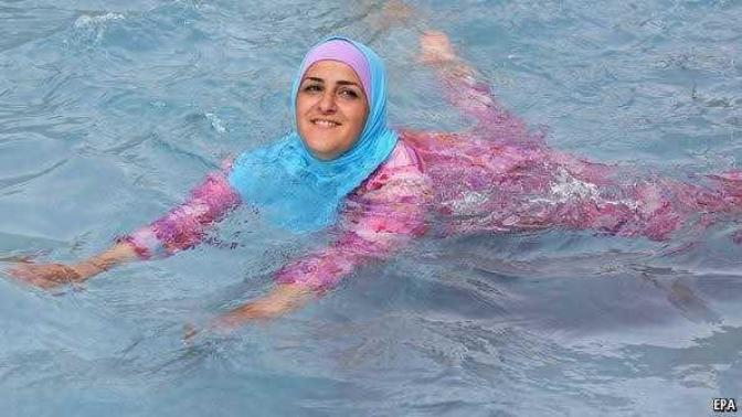 Should Muslim women be allowed to swim with clothes on?