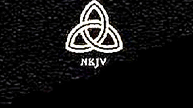 Why does the NKJV New KIng James version Bible have a Celtic druidism symbol on it, the triquetra?