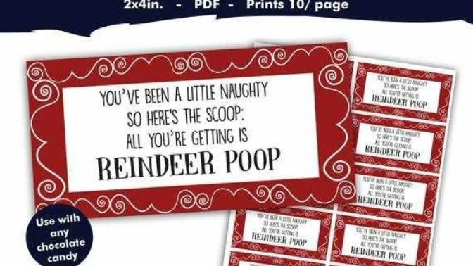 So what person in your life deserves some reindeer poop?